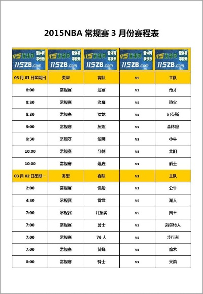 2015年NBA赛程表 详细赛程安排-第3张图片-www.211178.com_果博福布斯